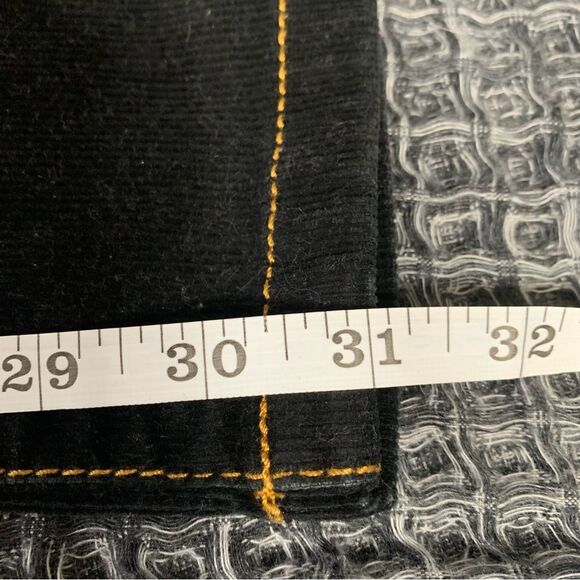 TOMMY HILFIGER Black Hipster Boot Corduroy Pants Women's 12 #772 - Picture 12 of 13